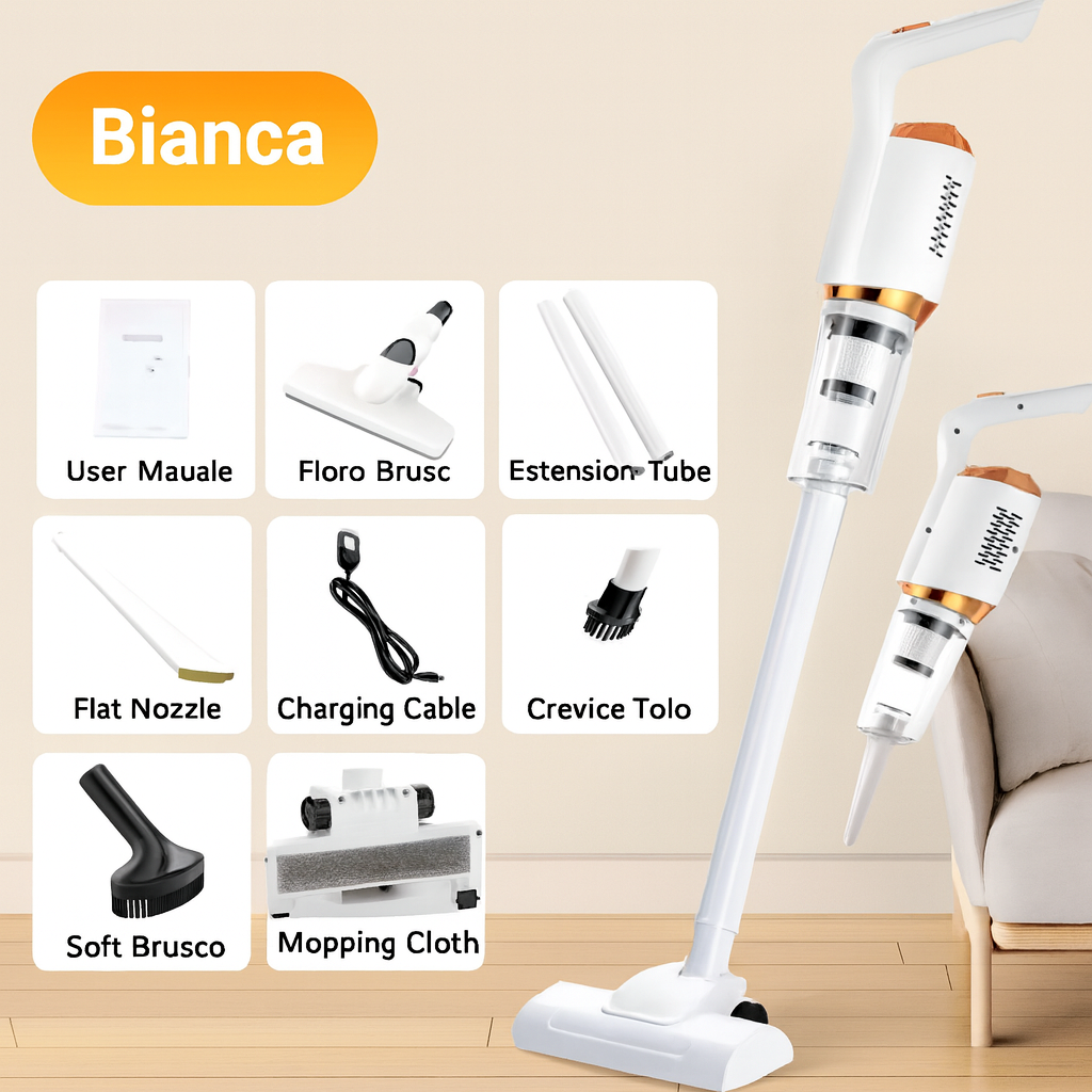 Aspirapolvere Portatile 2 in 1 Premium – Ultra Potente e Senza Fili